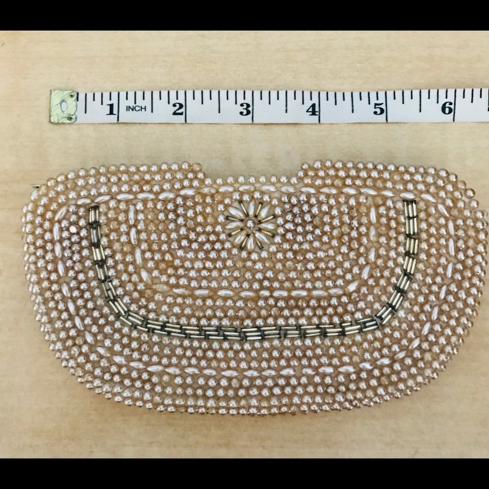 Vintage 50’s/60’s Beaded Zip Clutch Du-Val Japan